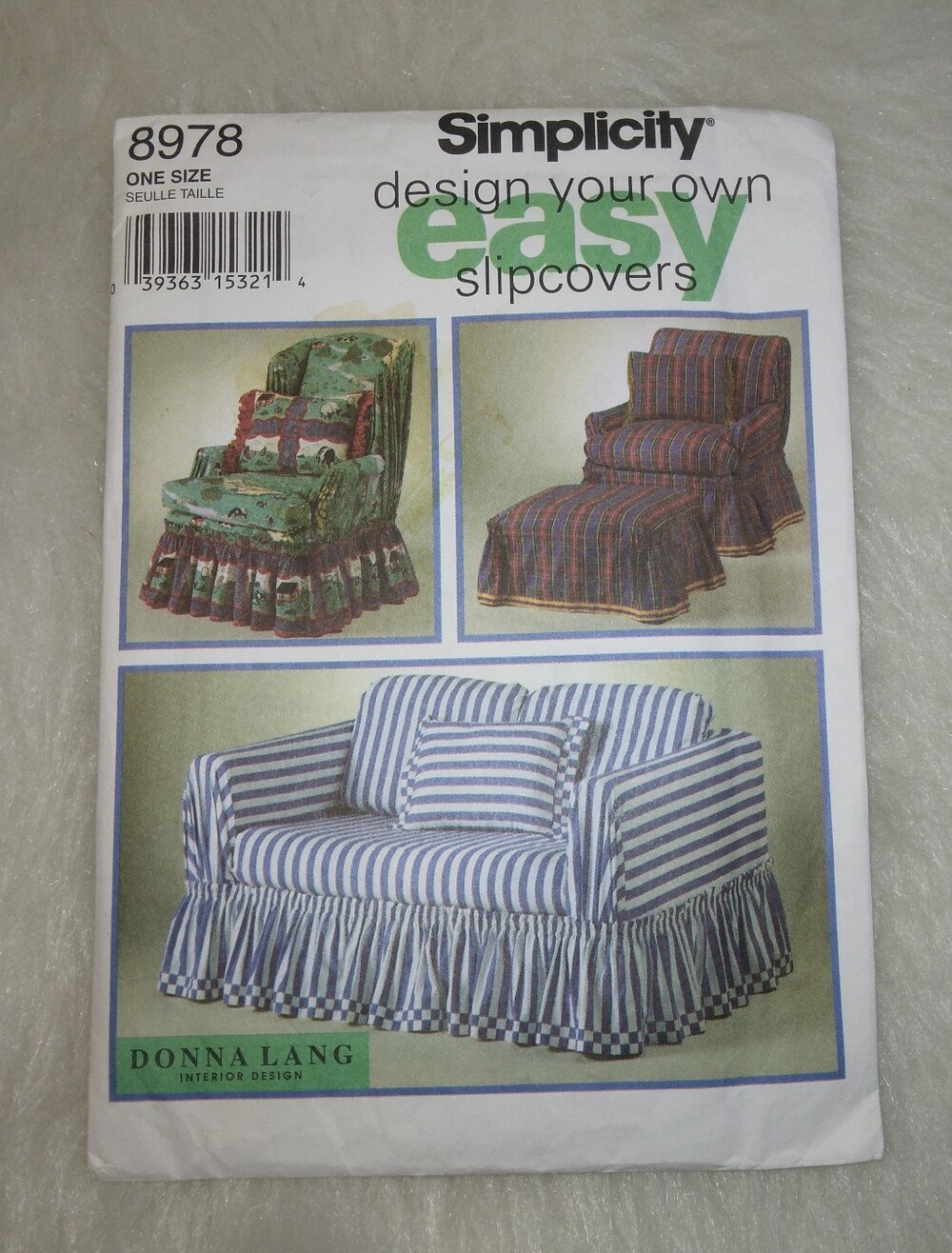 SIMPLICITY 8978 Design Your Own Easy Slipcovers